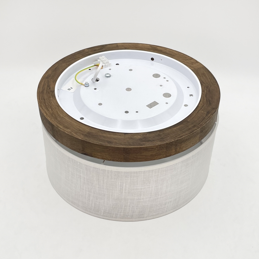 Brilagi - Φωτιστικό οροφής BELLADONNA 1xE27/15W/230V διάμετρος 30 cm λευκό/δρυς