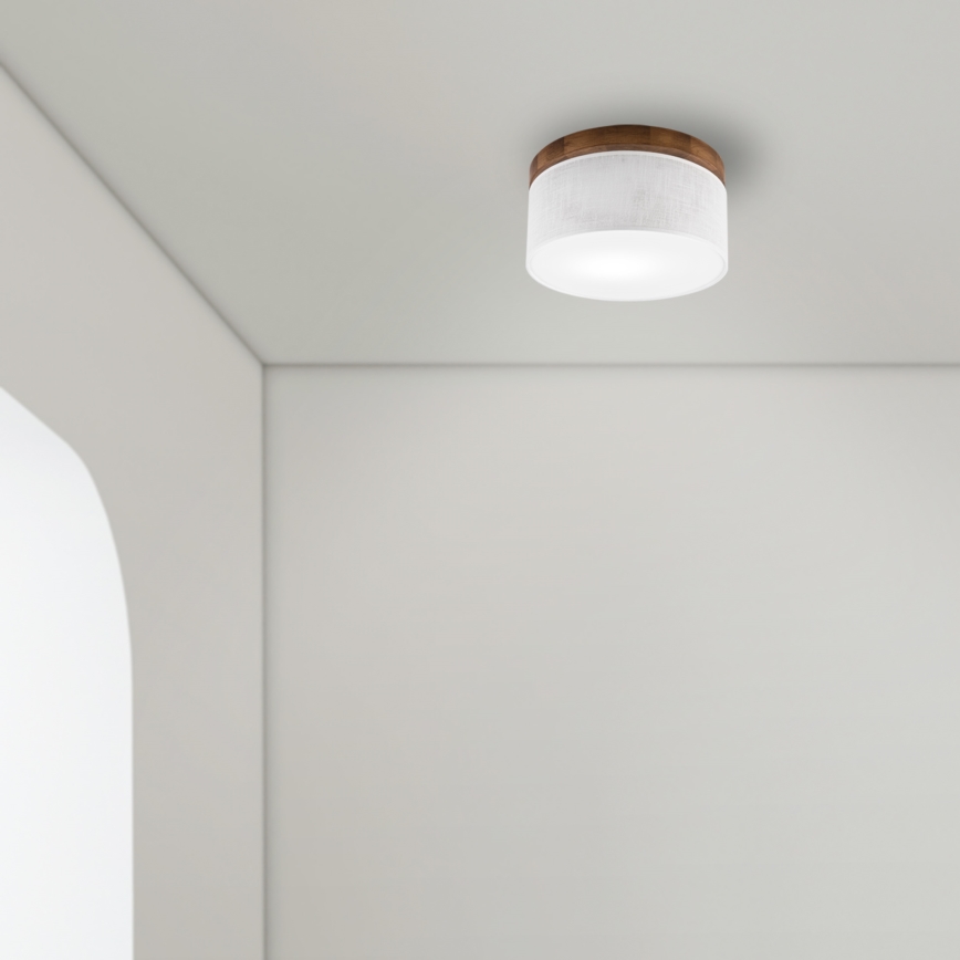 Brilagi - Φωτιστικό οροφής BELLADONNA 1xE27/15W/230V διάμετρος 30 cm λευκό/δρυς κερασιά