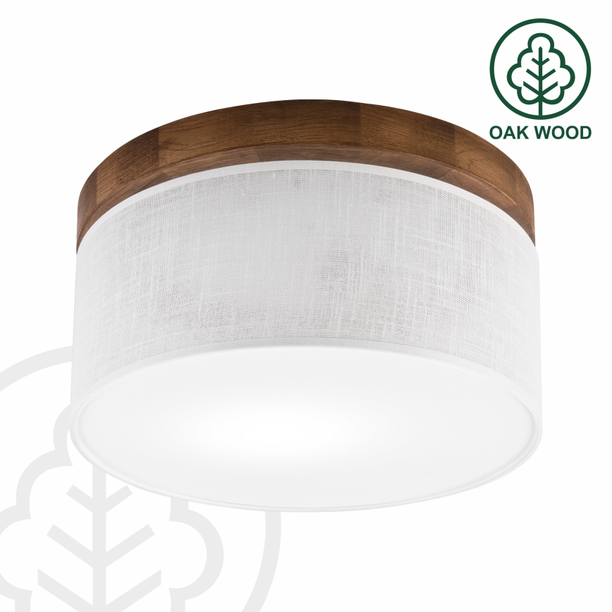 Brilagi - Φωτιστικό οροφής BELLADONNA 1xE27/15W/230V διάμετρος 30 cm λευκό/δρυς κερασιά