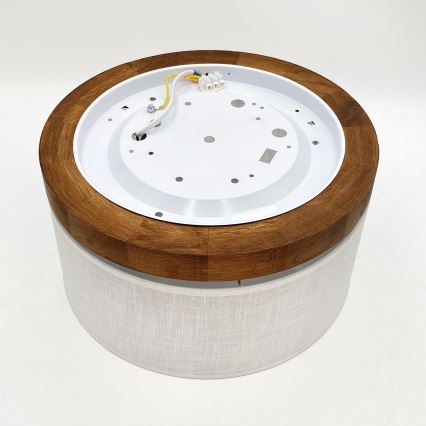 Brilagi - Φωτιστικό οροφής BELLADONNA 1xE27/15W/230V διάμετρος 30 cm λευκό/δρυς κερασιά