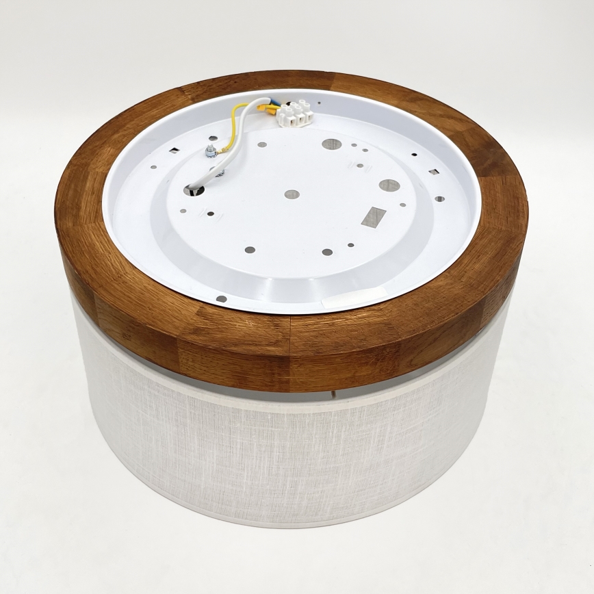 Brilagi - Φωτιστικό οροφής BELLADONNA 1xE27/15W/230V διάμετρος 30 cm λευκό/δρυς κερασιά