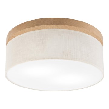 Brilagi - Φωτιστικό οροφής BELLADONNA 2xE27/15W/230V διάμετρος 40 cm κρεμ/δρυς