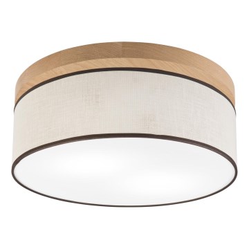 Brilagi - Φωτιστικό οροφής BELLADONNA 2xE27/15W/230V διάμετρος 40 cm κρεμ/δρυς