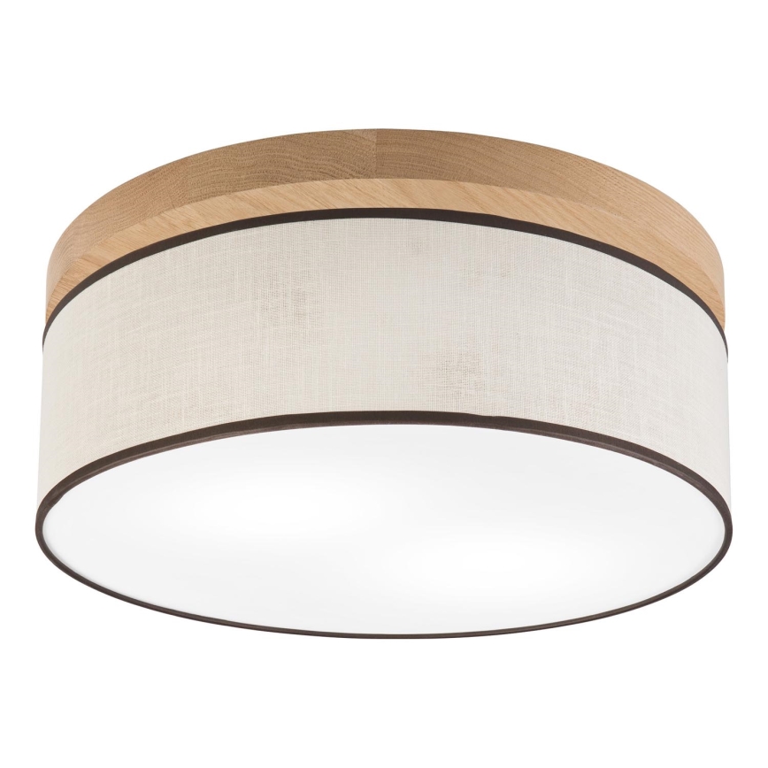 Brilagi - Φωτιστικό οροφής BELLADONNA 2xE27/15W/230V διάμετρος 40 cm κρεμ/δρυς