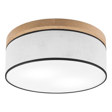 Brilagi - Φωτιστικό οροφής BELLADONNA 2xE27/15W/230V διάμετρος 40 cm λευκό/δρυς