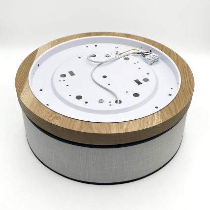 Brilagi - Φωτιστικό οροφής BELLADONNA 2xE27/15W/230V διάμετρος 40 cm λευκό/δρυς