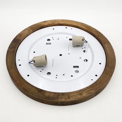 Brilagi - Φωτιστικό οροφής BELLADONNA 2xE27/15W/230V διάμετρος 40 cm λευκό/δρυς