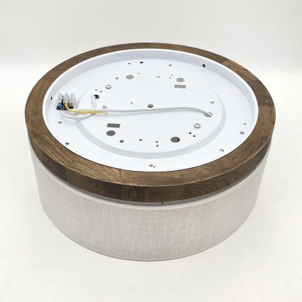 Brilagi - Φωτιστικό οροφής BELLADONNA 2xE27/15W/230V διάμετρος 40 cm λευκό/δρυς