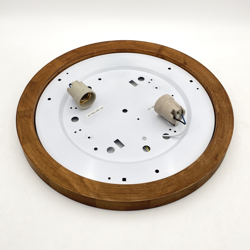 Brilagi - Φωτιστικό οροφής BELLADONNA 2xE27/15W/230V διάμετρος 40 cm λευκό/δρυς κερασιά