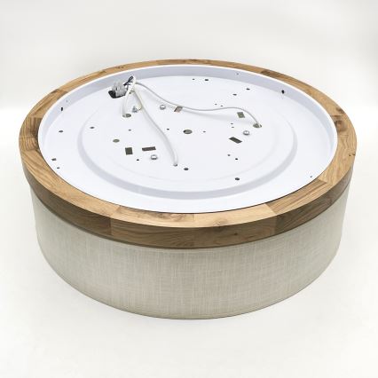 Brilagi - Φωτιστικό οροφής BELLADONNA 3xE27/15W/230V διάμετρος 50 cm κρεμ/δρυς