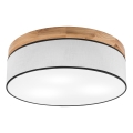 Brilagi - Φωτιστικό οροφής BELLADONNA 3xE27/15W/230V διάμετρος 50 cm λευκό/δρυς