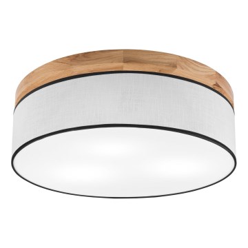 Brilagi - Φωτιστικό οροφής BELLADONNA 3xE27/15W/230V διάμετρος 50 cm λευκό/δρυς