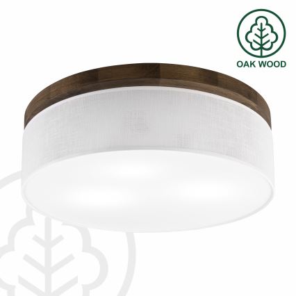 Brilagi - Φωτιστικό οροφής BELLADONNA 3xE27/15W/230V διάμετρος 50 cm λευκό/δρυς