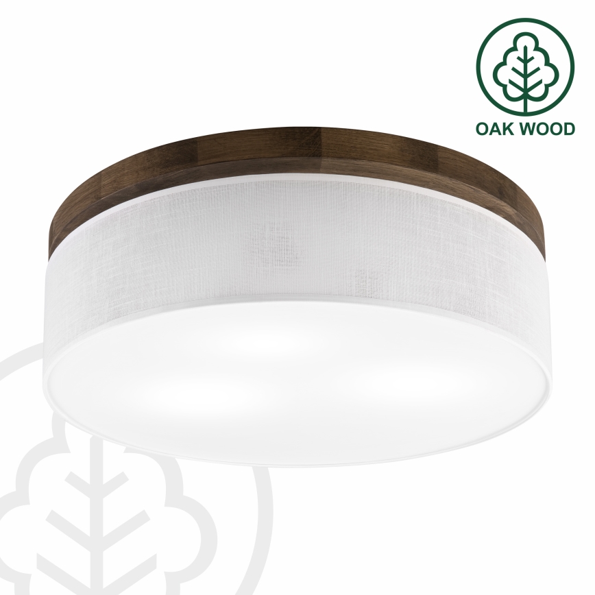 Brilagi - Φωτιστικό οροφής BELLADONNA 3xE27/15W/230V διάμετρος 50 cm λευκό/δρυς