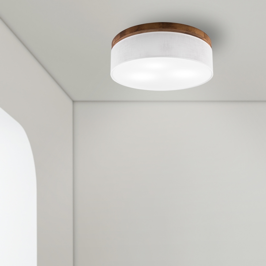 Brilagi - Φωτιστικό οροφής BELLADONNA 3xE27/15W/230V διάμετρος 50 cm λευκό/δρυς κερασιά