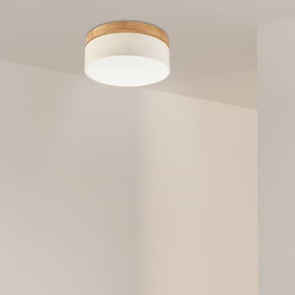 Brilagi - Φωτιστικό οροφής BELLADONNA LED/20W/230V, διάμ. 30 εκ., εκρού/δρυς