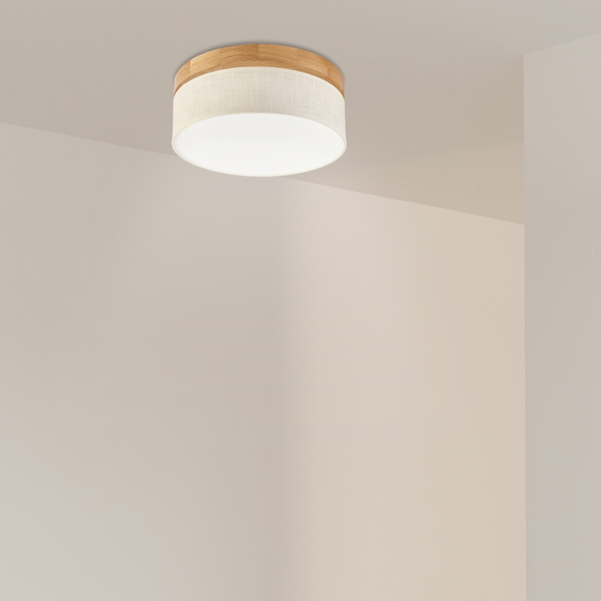 Brilagi - Φωτιστικό οροφής BELLADONNA LED/20W/230V, διάμ. 30 εκ., εκρού/δρυς