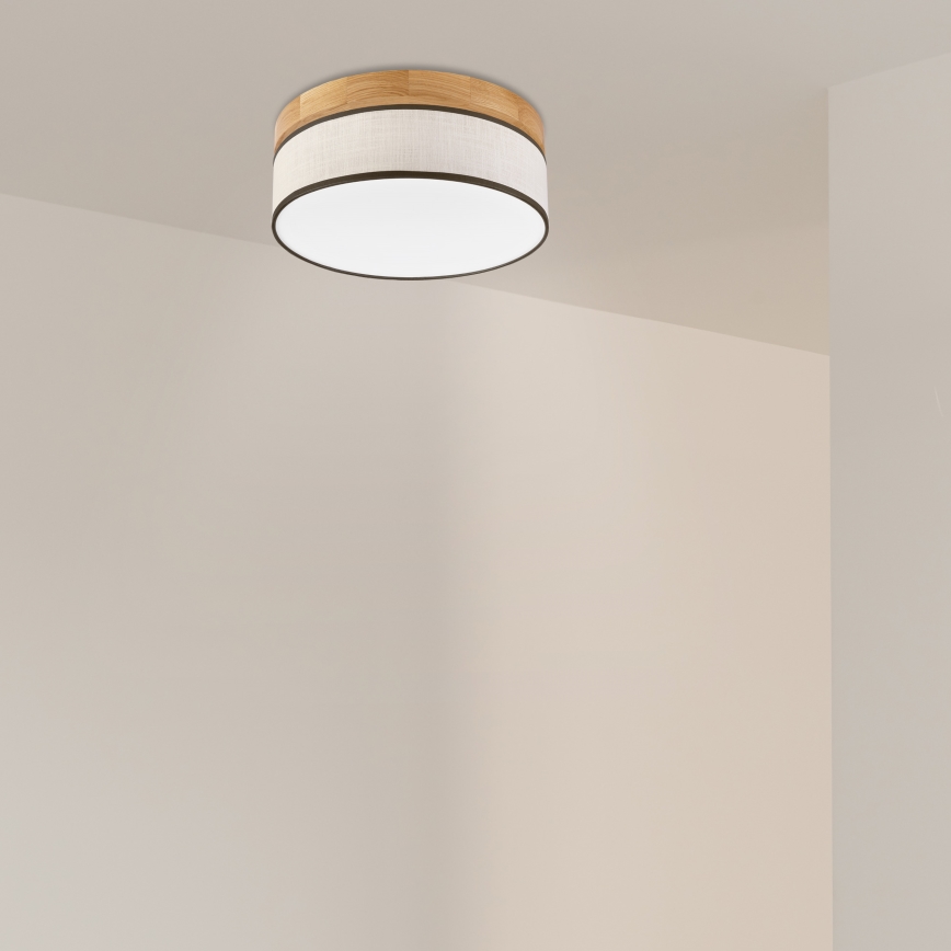Brilagi - Φωτιστικό Οροφής BELLADONNA LED/20W/230V διάμετρος 30 cm κρέμα/δρυς
