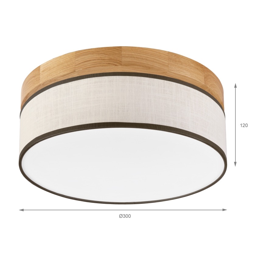 Brilagi - Φωτιστικό Οροφής BELLADONNA LED/20W/230V διάμετρος 30 cm κρέμα/δρυς