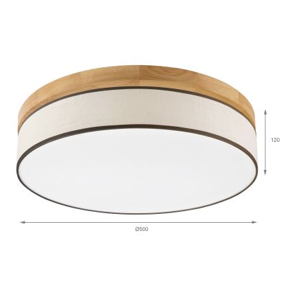 Brilagi - Φωτιστικό οροφής BELLADONNA LED/36W/230V Ø 50 cm κρεμ/δρυς