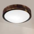 Brilagi - Φωτιστικό οροφής CARVALHO SLIM SMOKEY 1xE27/60W/230V, φινίρισμα δρυός, διάμ. 27,5 εκ.