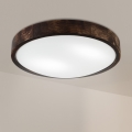 Brilagi - Φωτιστικό οροφής CARVALHO SLIM SMOKEY 2xE27/60W/230V από δρυς, διάμ. 37,5 εκ.