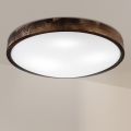 Brilagi - Φωτιστικό οροφής CARVALHO SLIM SMOKEY 3xE27/60W/230V σε απόχρωση δρυός Ø 47,5 cm