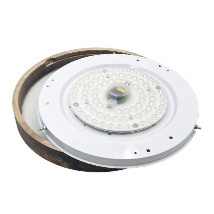 Brilagi - Φωτιστικό οροφής CARVALHO SLIM SMOKEY 3xE27/60W/230V σε απόχρωση δρυός Ø 47,5 cm