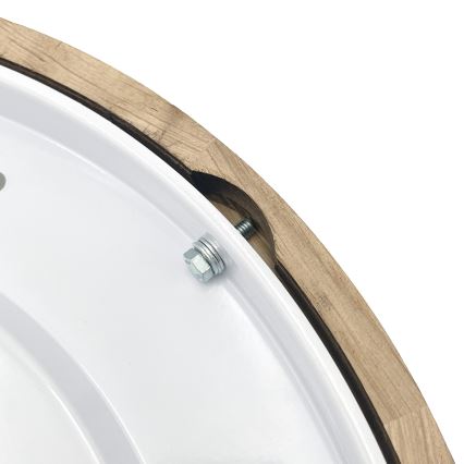 Brilagi - Φωτιστικό οροφής CARVALHO SMOKEY 3xE27/60W/230V, χρώμα δρυός, διάμ. 47,5 cm