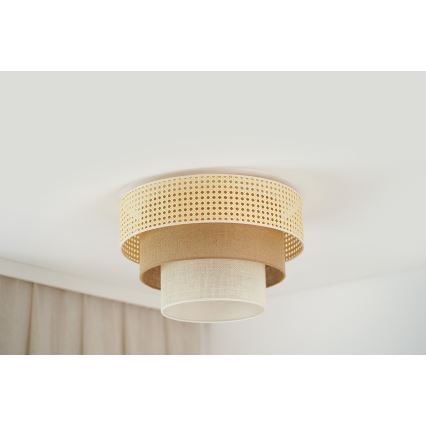 Brilagi - Φωτιστικό οροφής CEDAR LUNETA 1xE27/15W/230V διάμετρος 45 cm μπεζ/καφέ/κρεμ