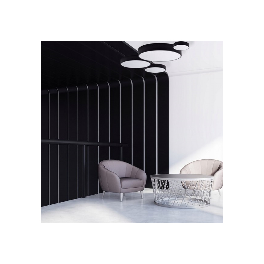 Brilagi - Φωτιστικό οροφής CLARE 6xE27/24W/230V διάμετρος 80 cm μαύρο