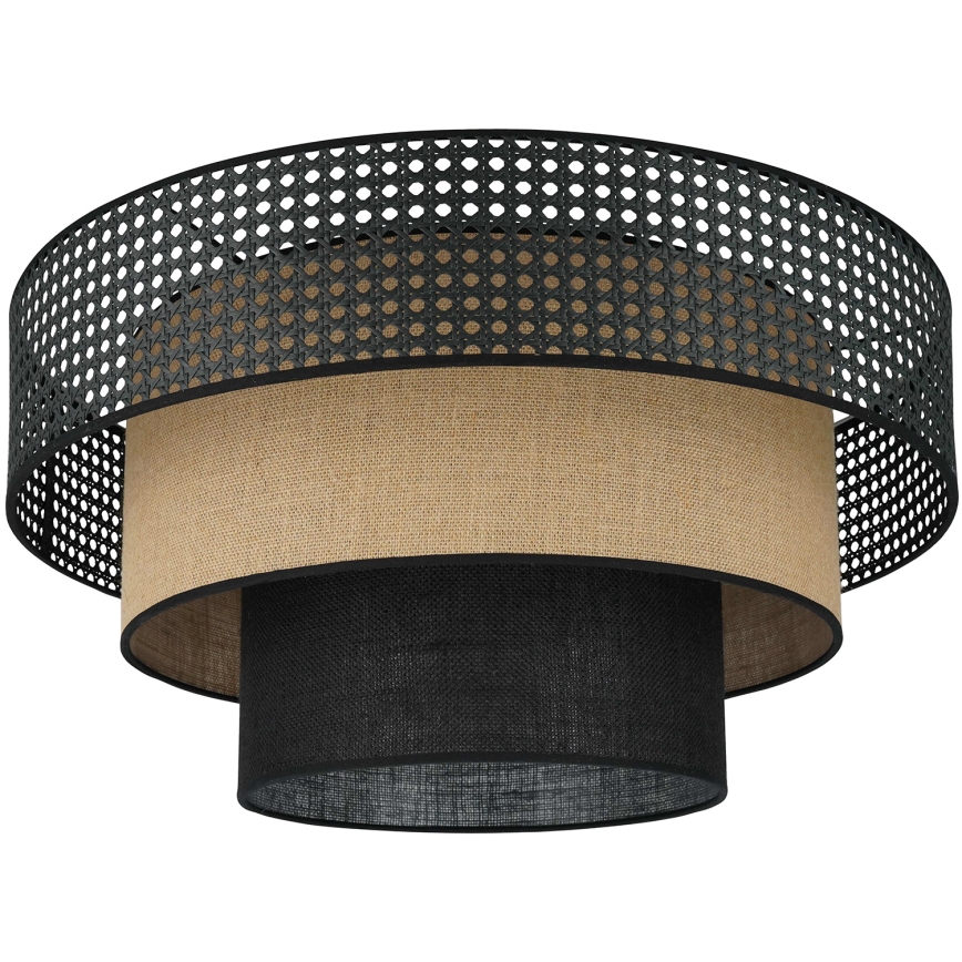 Brilagi - Φωτιστικό οροφής DAKOTA LUNETA 1xE27/15W/230V διάμετρος 45 cm μαύρο/μπεζ