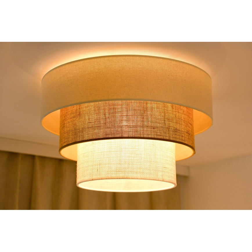 Brilagi - Οροφής φωτιστικό DENVER LUNETA 1xE27/15W/230V διάμ. 45 εκ. μπεζ/καφέ/κρεμ