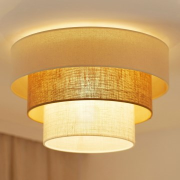 Brilagi-Φωτιστικό οροφής DENVER LUNETA 1xE27/15W/230V διάμετρος 45 μπεζ/καφέ/κρεμ