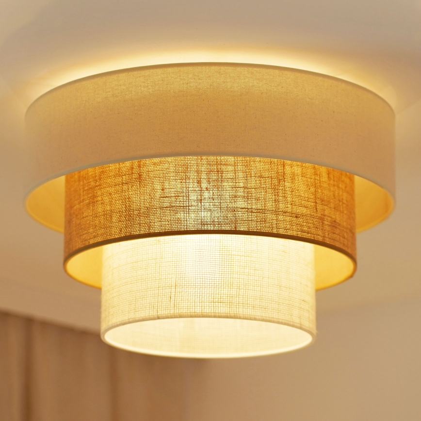 Brilagi-Φωτιστικό οροφής DENVER LUNETA 1xE27/15W/230V διάμετρος 45 μπεζ/καφέ/κρεμ