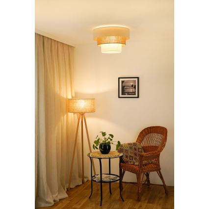 Brilagi-Φωτιστικό οροφής DENVER LUNETA 1xE27/15W/230V διάμετρος 45 μπεζ/καφέ/κρεμ