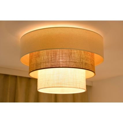 Brilagi-Φωτιστικό οροφής DENVER LUNETA 1xE27/15W/230V διάμετρος 45 μπεζ/καφέ/κρεμ