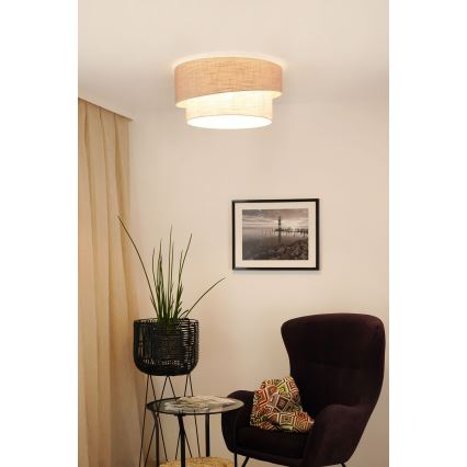 Brilagi - Φωτιστικό οροφής DOVER SHINE 1xE27/15W/230V διάμετρος 50 cm γκρι/κρεμ