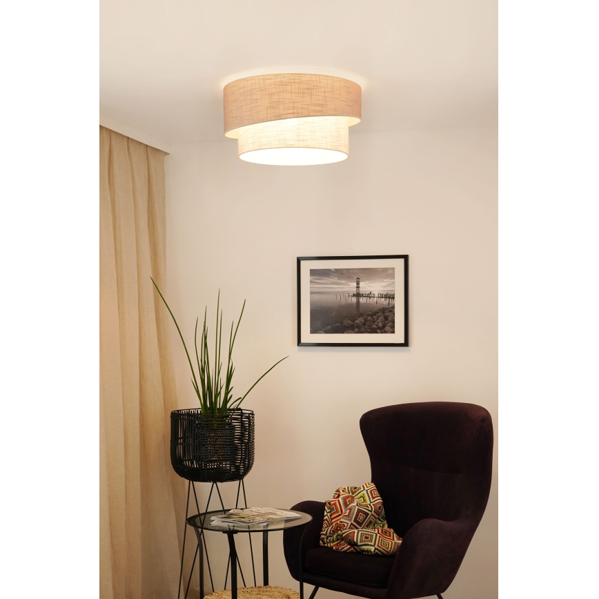 Brilagi - Φωτιστικό οροφής DOVER SHINE 1xE27/15W/230V διάμετρος 50 cm γκρι/κρεμ