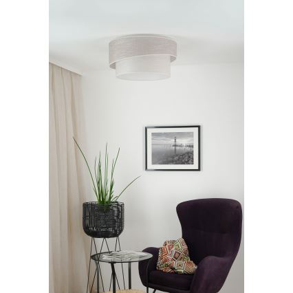 Brilagi - Φωτιστικό οροφής DOVER SHINE 1xE27/15W/230V διάμετρος 50 cm γκρι/κρεμ