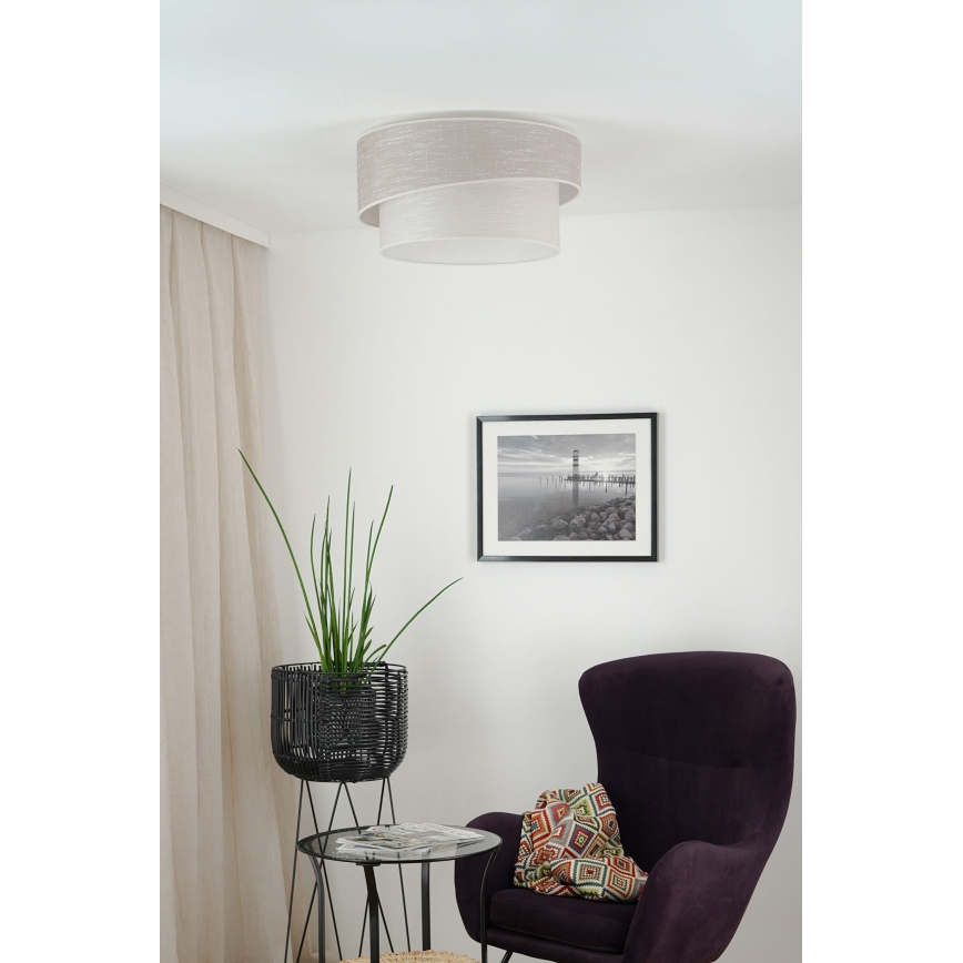 Brilagi - Φωτιστικό οροφής DOVER SHINE 1xE27/15W/230V διάμετρος 50 cm γκρι/κρεμ