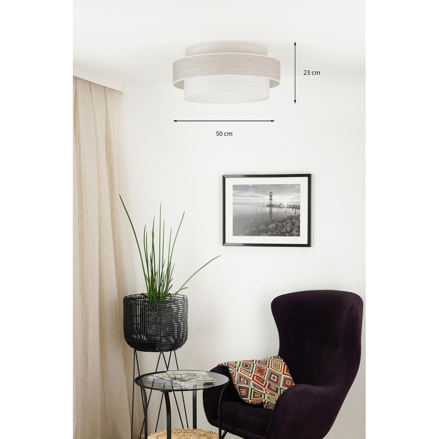 Brilagi - Φωτιστικό οροφής DOVER SPACE LED/12W/230V διάμετρος 50 cm 3000K/4000K/6400K γκρι/κρεμ