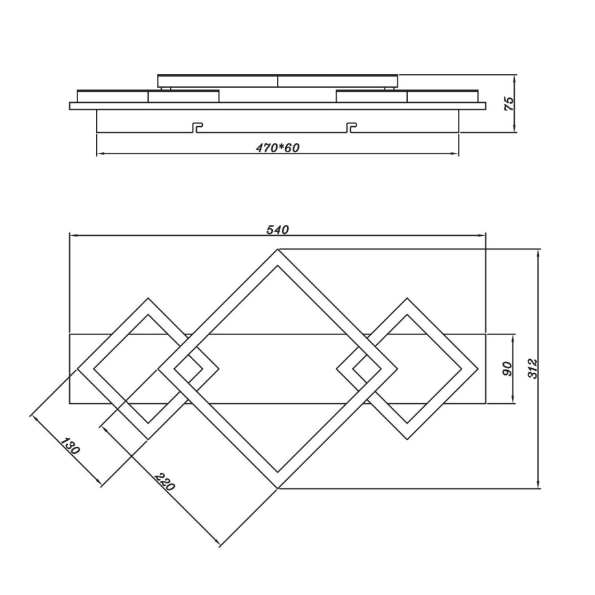 Brilagi - Φωτιστικό οροφής LED AXIS I LED/24W/230V