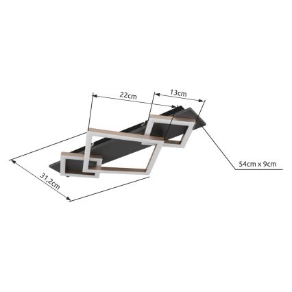 Brilagi - Φωτιστικό οροφής LED AXIS LED/24W/230V