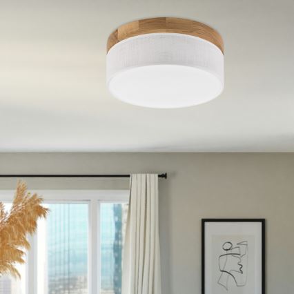 Brilagi - Φωτιστικό οροφής LED BELLADONNA LED/20W/230V Ø 30 cm λευκό/δρυς