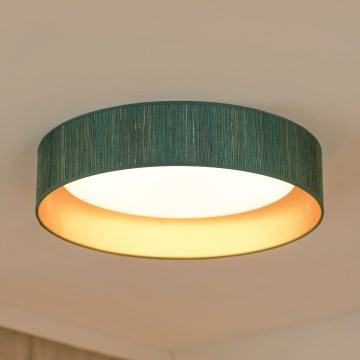 Brilagi - Φωτιστικό οροφής LED BOSTON ROLLER LED/24W/230V διάμετρος 45 cm straw πράσινο/χρυσό