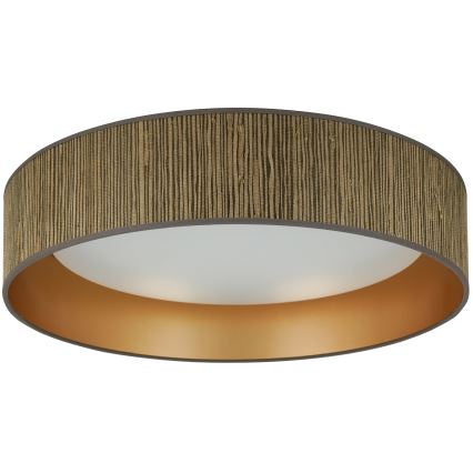 Brilagi - Φωτιστικό οροφής LED BOSTON ROLLER LED/24W/230V διάμετρος 45 cm straw καφέ/χρυσό