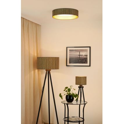 Brilagi - Φωτιστικό οροφής LED BOSTON ROLLER LED/24W/230V διάμετρος 45 cm straw καφέ/χρυσό