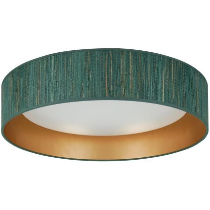 Brilagi - Φωτιστικό οροφής LED BOSTON ROLLER LED/24W/230V διάμετρος 45 cm straw πράσινο/χρυσό