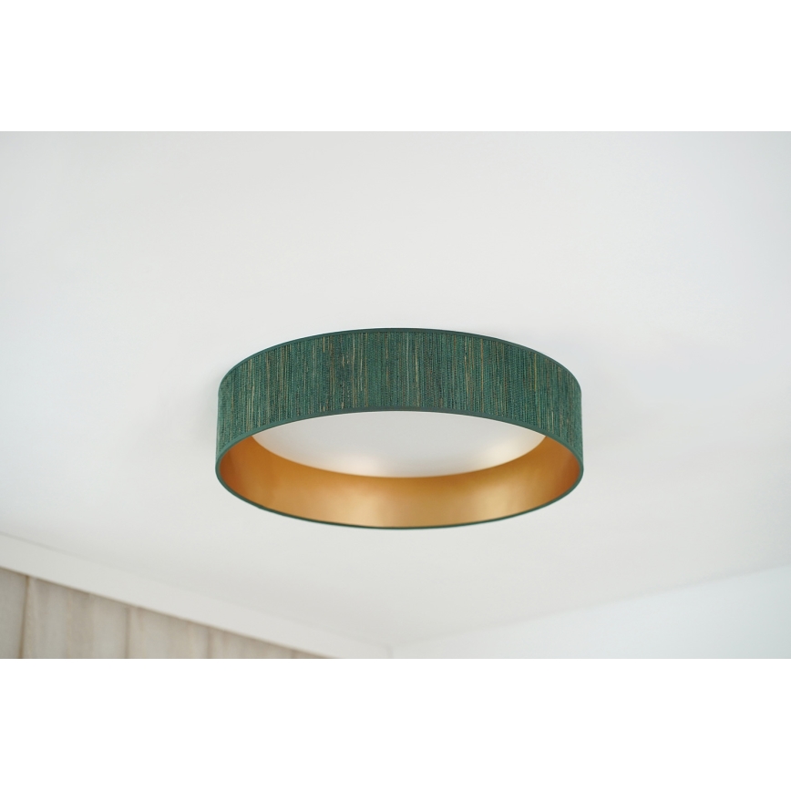 Brilagi - Φωτιστικό οροφής LED BOSTON ROLLER LED/24W/230V διάμετρος 45 cm straw πράσινο/χρυσό